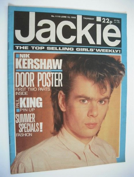 Jackie magazine - 15 June 1985 (Issue 1119 - Nik Kershaw cover)