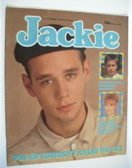 Jackie magazine - 14 March 1987 (Issue 1210 - Ben Volpeliere-Pierrot cover)