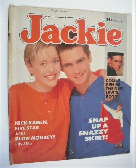 <!--1987-03-21-->Jackie magazine - 21 March 1987 (Issue 1211)