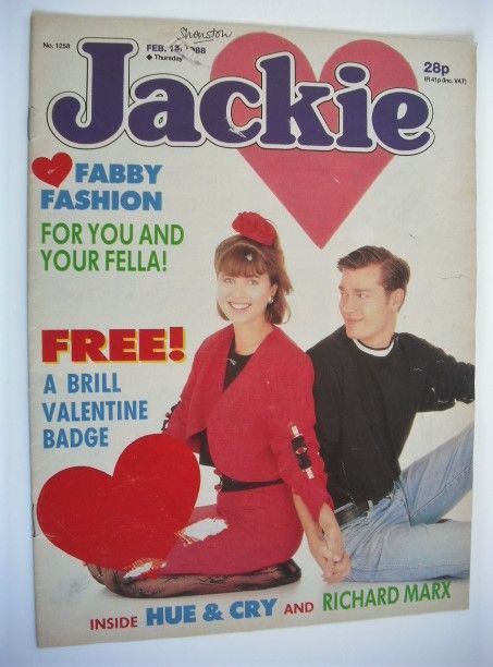 Jackie magazine - 13 February 1988 (Issue 1258 - Sadie Frost cover)