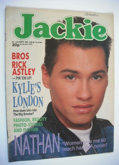 Jackie magazine - 22 October 1988 (Issue 1294 - Nathan Moore cover)