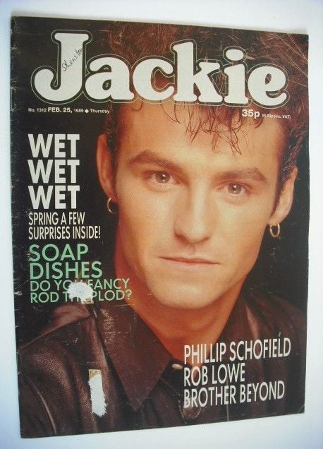 Jackie magazine - 25 February 1989 (Issue 1312 - Marti Pellow cover)