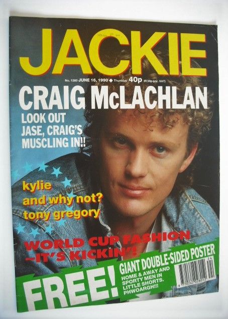 Jackie magazine - 16 June 1990 (Issue 1380 - Craig McLachlan cover)