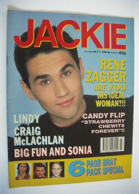 Jackie magazine - 7 July 1990 (Issue 1383 - Rene Zagger cover)