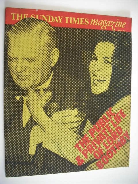 The Sunday Times magazine - Lord Boothby and Lady Boothby cover (1 April 1973)