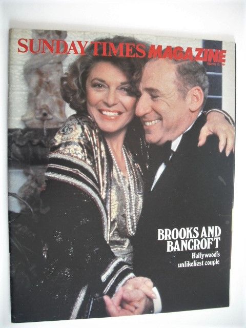 The Sunday Times magazine - Anne Bancroft and Mel Brooks cover (12 February 1984)