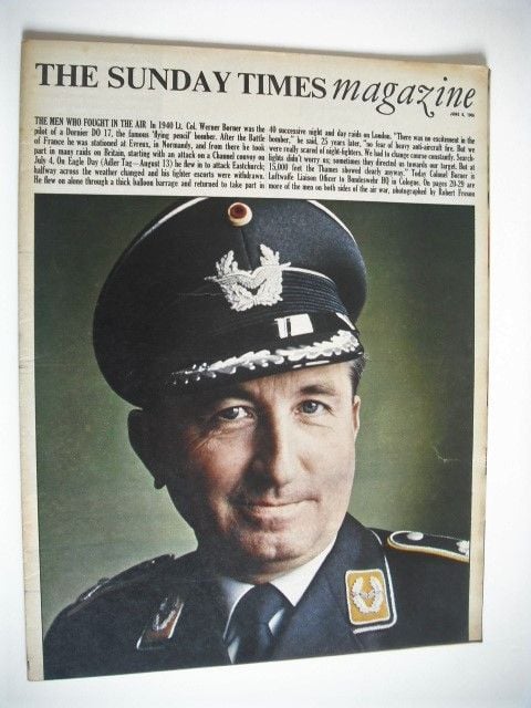 The Sunday Times magazine - Colonel Werner Borner cover (6 June 1965)