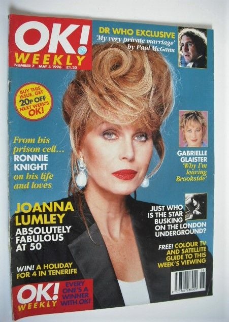 <!--1996-05-05-->OK! magazine - Joanna Lumley cover (5 May 1996 - Issue 7)