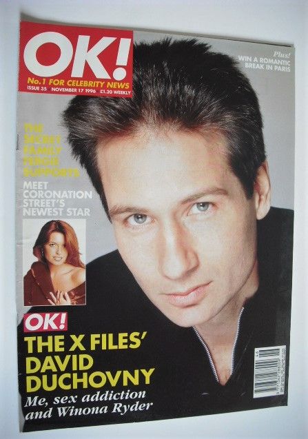 <!--1996-11-17-->OK! magazine - David Duchovny cover (17 November 1996 - Is