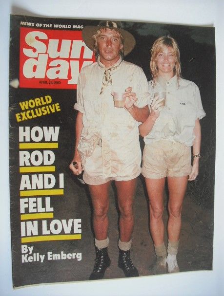 Sunday magazine - 28 April 1985 - Kelly Emberg and Rod Stewart cover