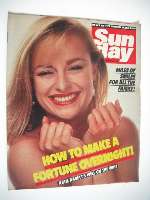 Sunday magazine - 25 March 1984 - Katie Rabett cover