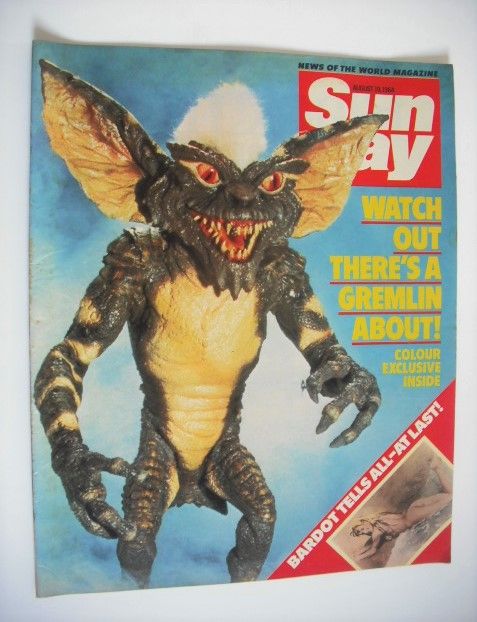 Sunday magazine - 19 August 1984 - Gremlin cover