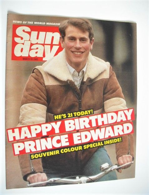 Sunday magazine - 10 March 1985 - Prince Edward cover