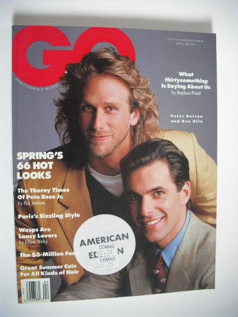 <!--1989-04-->US GQ magazine - April 1989 - Peter Horton and Ken Olin cover
