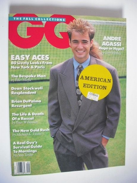 US GQ magazine - September 1989 - Andre Agassi cover
