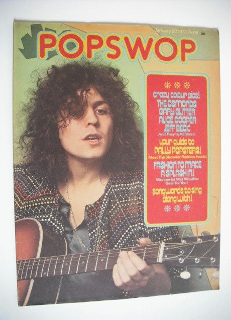 Popswop magazine - 20 January 1973 - Marc Bolan cover