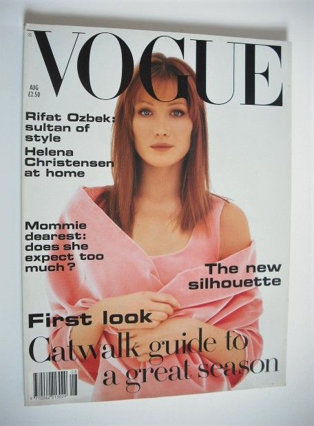 <!--1993-08-->British Vogue magazine - August 1993 - Carla Bruni cover