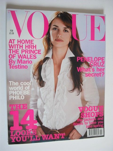 <!--2002-02-->British Vogue magazine - February 2002 - Penelope Cruz cover