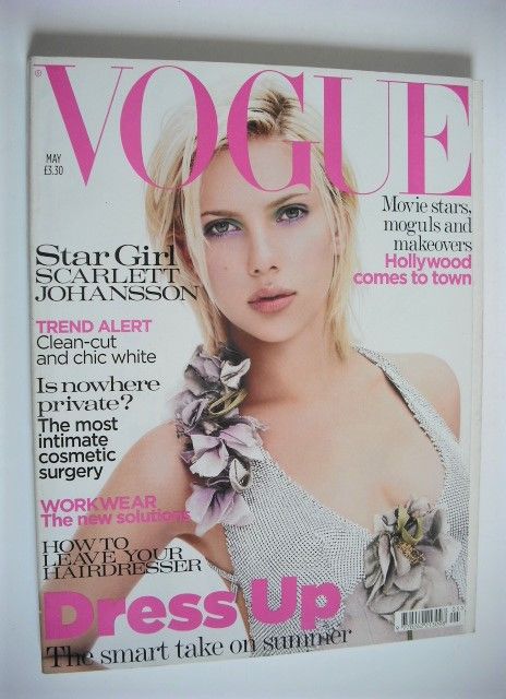 British Vogue magazine - May 2004 - Scarlett Johansson cover