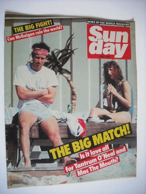 Sunday magazine - 2 June 1985 - Tatum O'Neal and John McEnroe cover