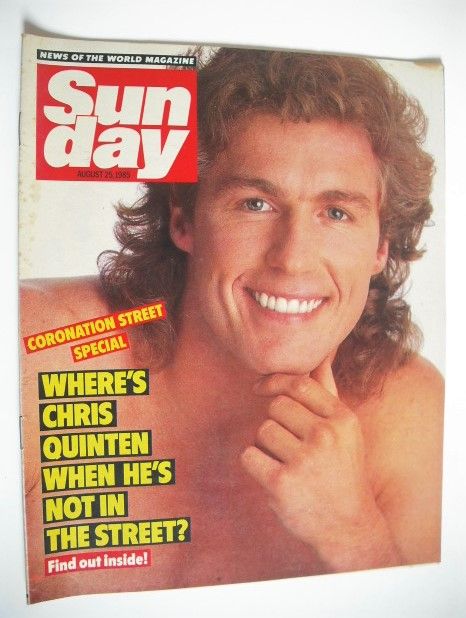 Sunday magazine - 25 August 1985 - Chris Quinten cover