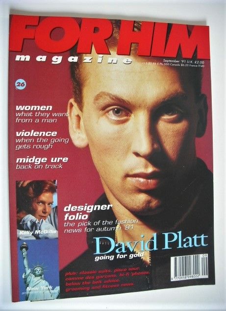 For Him magazine - David Platt cover (September 1991)