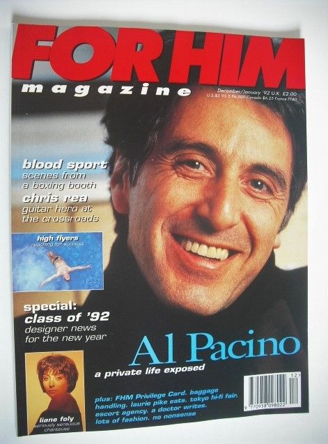 For Him magazine - Al Pacino cover (December 1991/January 1992)