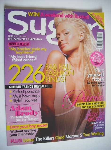 Sugar magazine - Paris Hilton cover (November 2004)