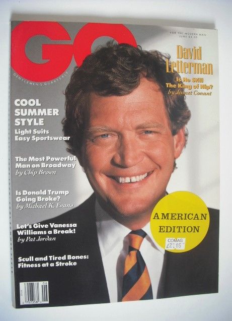 US GQ magazine - June 1990 - David Letterman cover