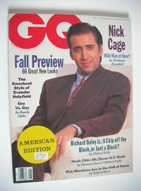 <!--1990-08-->US GQ magazine - August 1990 - Nicholas Cage cover