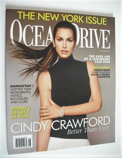 Ocean Drive magazine - Cindy Crawford cover (June 2007)