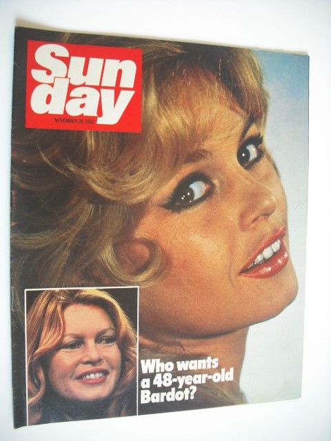 <!--1982-11-28-->Sunday magazine - 28 November 1982 - Brigitte Bardot cover