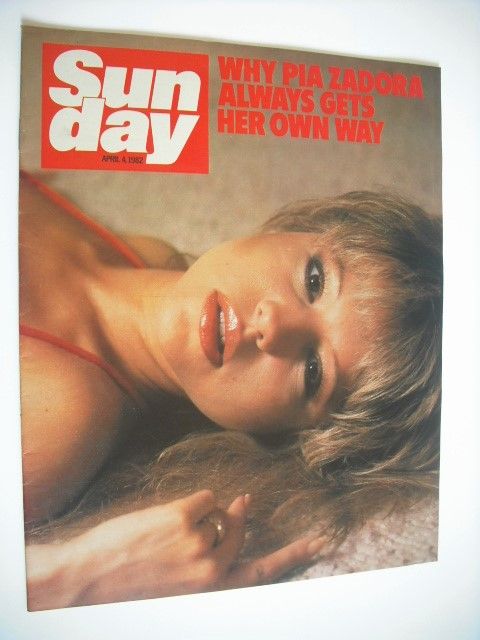 Sunday magazine - 4 April 1982 - Pia Zadora cover