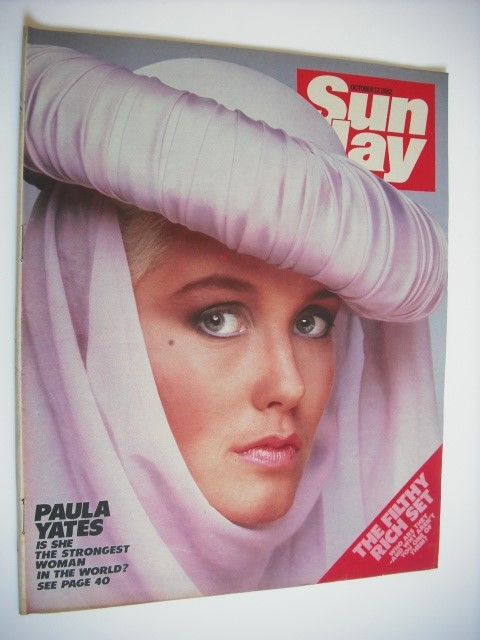 Sunday magazine - 17 October 1982 - Paula Yates cover