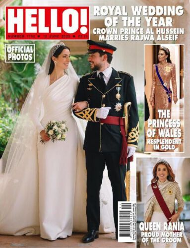 Hello! magazine - Crown Prince Al Hussein and Rajwa Alseif wedding cover (12 June 2023 - Issue 1792)