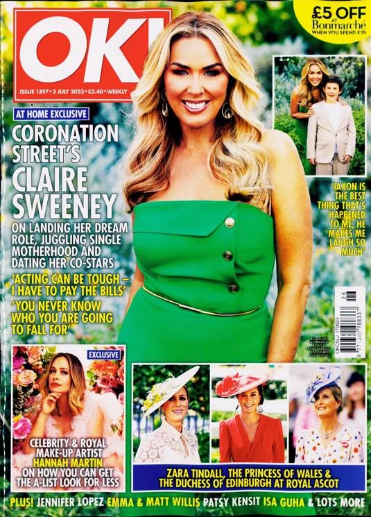<!--2023-07-03-->OK! magazine - Claire Sweeney cover (3 July 2023 - Issue 1