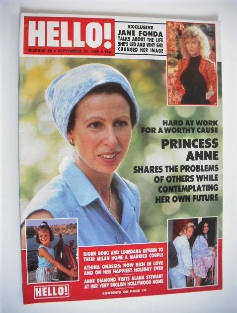 <!--1989-09-16-->Hello! magazine - Princess Anne cover (16 September 1989 -