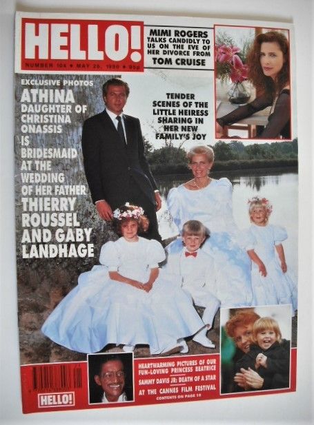 Hello! magazine - Thierry Roussel wedding cover (26 May 1990 - Issue 104)