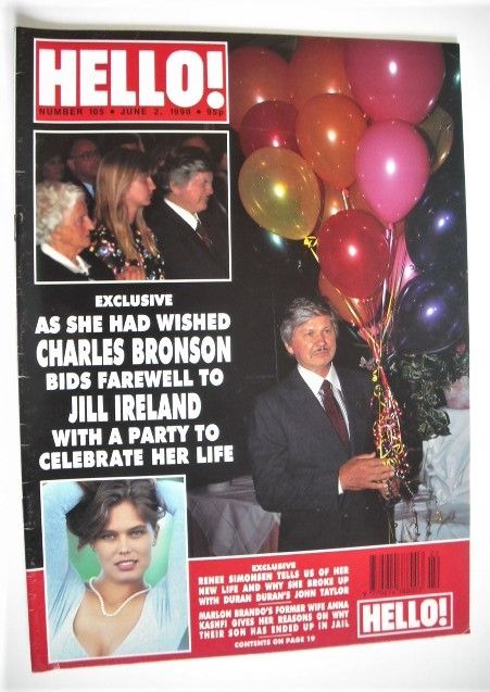 Hello! magazine - Charles Bronson cover (2 June 1990 - Issue 105)