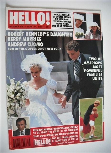 Hello! magazine - Kerry Kennedy wedding cover (23 June 1990 - Issue 108)
