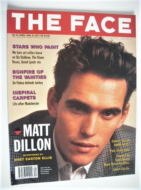 The Face magazine - Matt Dillon cover (April 1991 - Volume 2 No. 31)