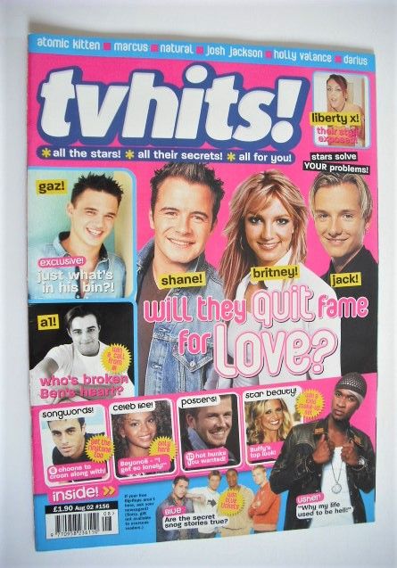 <!--2002-08-->TV Hits magazine - August 2002 - Will They Quit Fame For Love