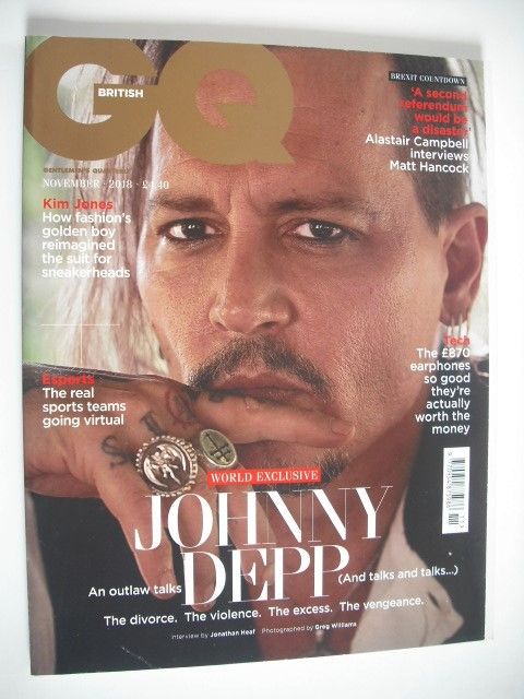 British GQ magazine - November 2018 - Johnny Depp cover