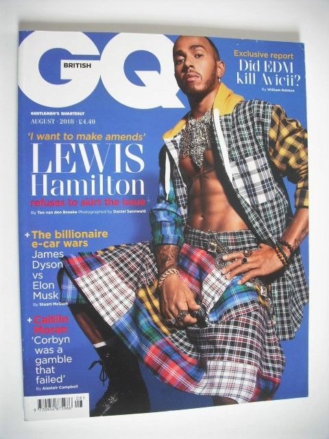 British GQ magazine - August 2018 - Lewis Hamilton cover