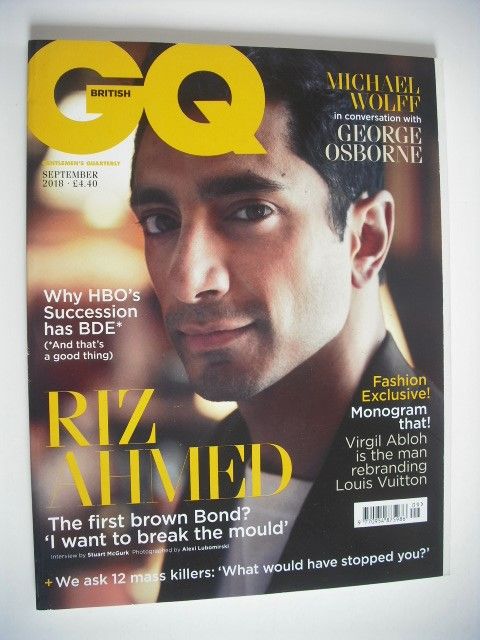 British GQ magazine - September 2018 - Riz Ahmed cover