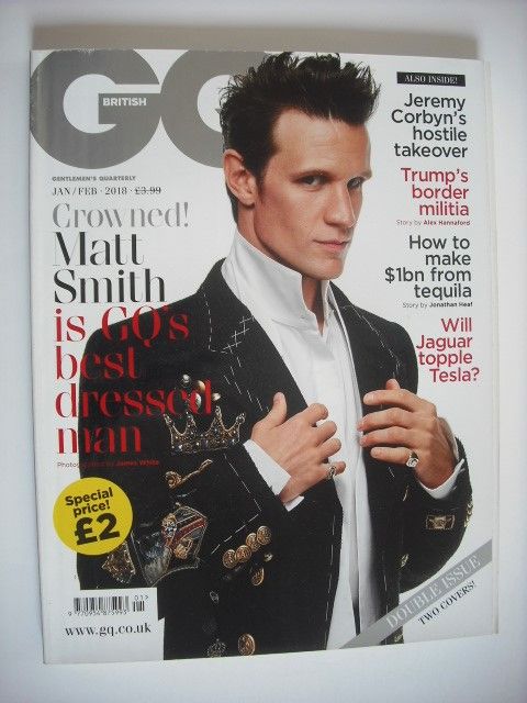 <!--2018-01-->British GQ magazine - January/February 2018 - Matt Smith cove