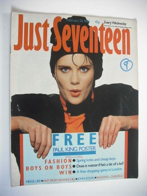 Just Seventeen magazine - 26 February 1986