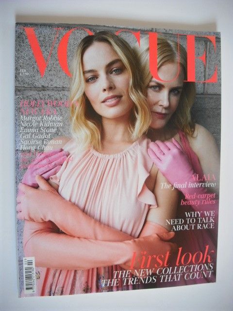 British Vogue magazine - February 2018 - Margot Robbie and Nicole Kidman cover
