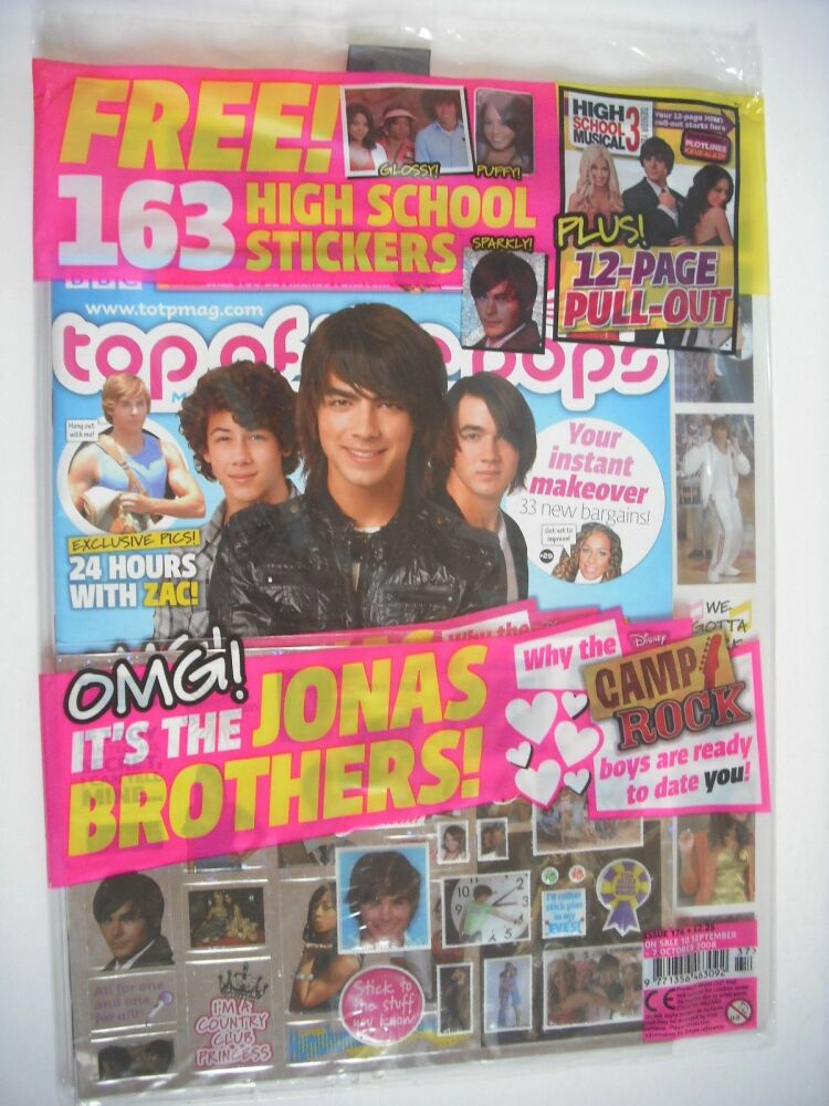 <!--2008-09-10-->Top of the pops magazine - The Jonas Brothers cover (10 Se