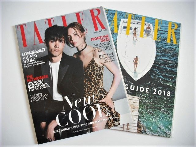 Tatler magazine - January 2018 - Jonah Hauer-King and Maya Hawke cover